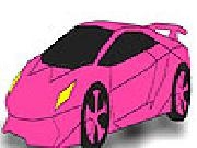 玩 Gorgeous pink car coloring