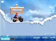 玩 Spiderman snow scooter