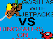 Gorillas with jetpacks vs dinosaurs on crack: onslaught