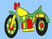 Play Fast colorful motorbike coloring now