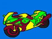 Play New and fast motorbike coloring now