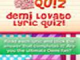 Play Demi lovato lyric quiz now