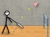 Stick figure badminton