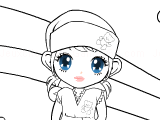 Play Coloriage petite fille now