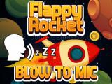Play Flappy rocket playing with blowing to mic now