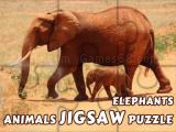 Play Animals jigsaw puzzle elephants now
