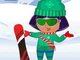 玩 Dora ski winter dressup