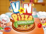 玩 V and n pizza cooking game now