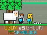 玩 Obby vs bacon mcskyblock now