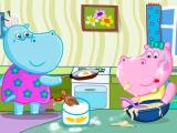 玩 Hippo cooking school now