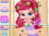 玩 Messy little mermaid makeover-game