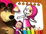 玩 Masha & the bear coloring book now